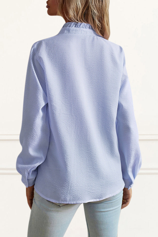 Francine Shirt Button Front Ruffled Collar