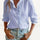 Francine Shirt Button Front Ruffled Collar - Onze Montreal Blue / S Sold by Ô-MARCHÉ Seller