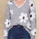 Elodie Floral V Neck Knit Sweater