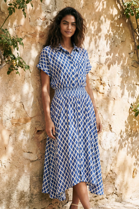 PRE-SALE |Florence Geometric Print Button Front