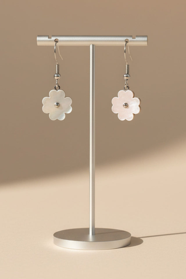 Boucles D’Oreilles Fleur Ivoire