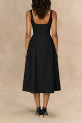 Karyma Flower Scoop Neck Sleeveless Dress