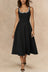 Karyma Robe Midi Evasée Encolure Ornée