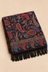 Scarf Paisley Floral Motif Fringed