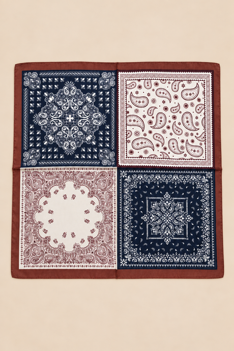 Foulard Carré Patchwork Paisley