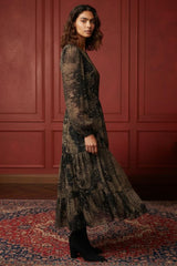 Francesca Black Smocked Dress