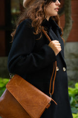 Freja Women's Black Wool Coat – Double-Breasted, Elegant Winter Jacket, Warm & Stylish - Onze Montreal Gray / XS Annick