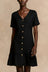Monique Robe Boutonnée Manches Courtes