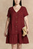 Monique Robe Boutonnée Manches Courtes