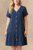 Monique Robe Boutonnée Manches Courtes