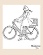 Art print- Girl on bicycle - Onze Montreal