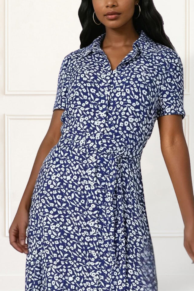 Gaelle Shirt Dress Midi Disty Floral Print