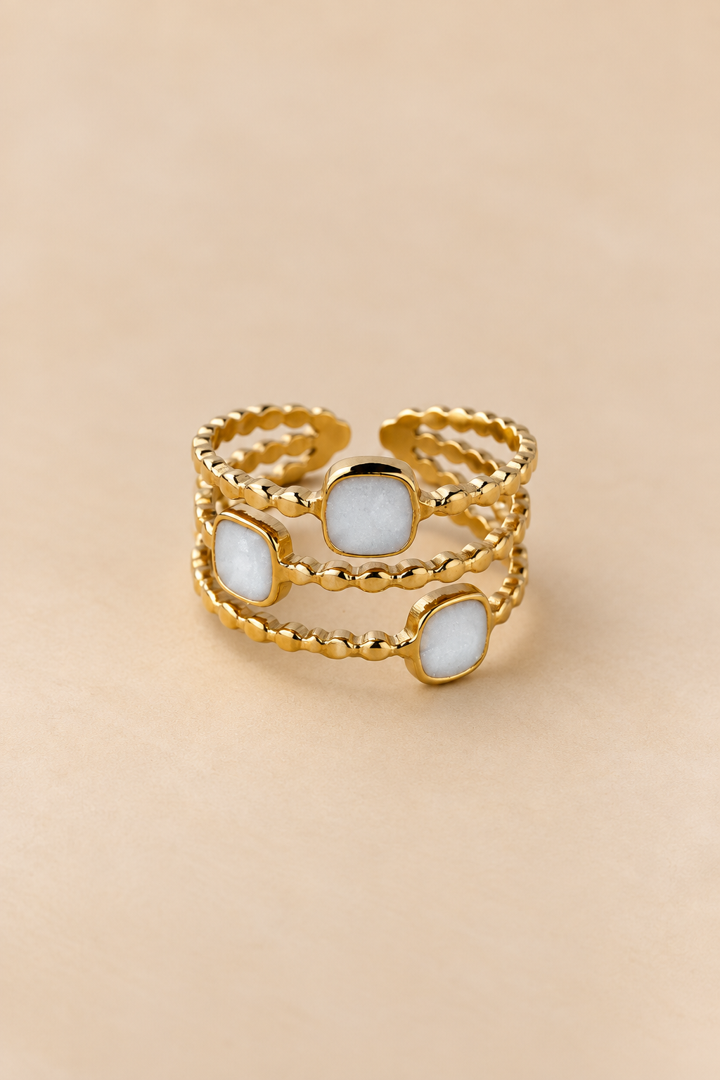Bague Ouverte Plaquée Or