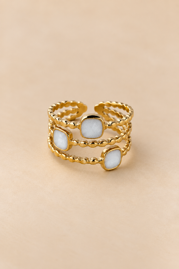 Bague Ouverte Plaquée Or