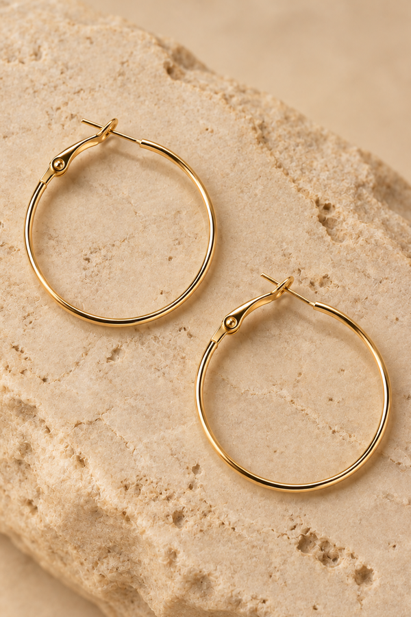 Classic Gold-Tone Hoop Earrings