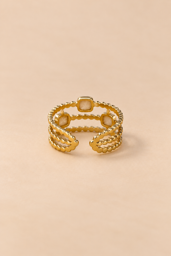 Bague Ouverte Plaquée Or