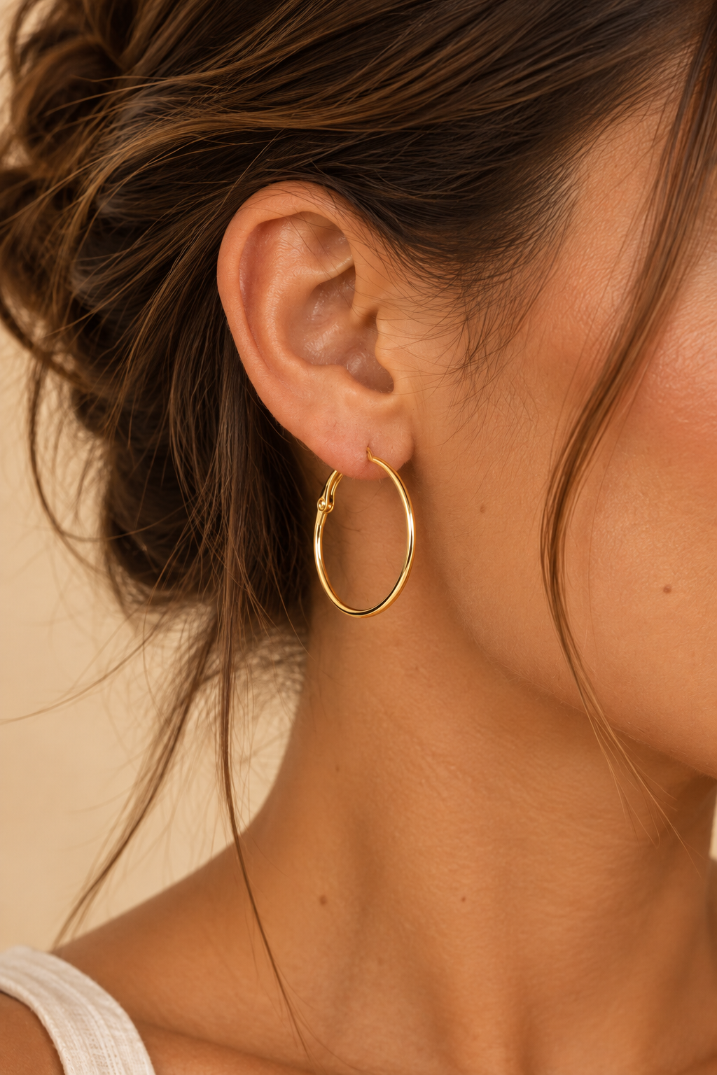 Classic Gold-Tone Hoop Earrings