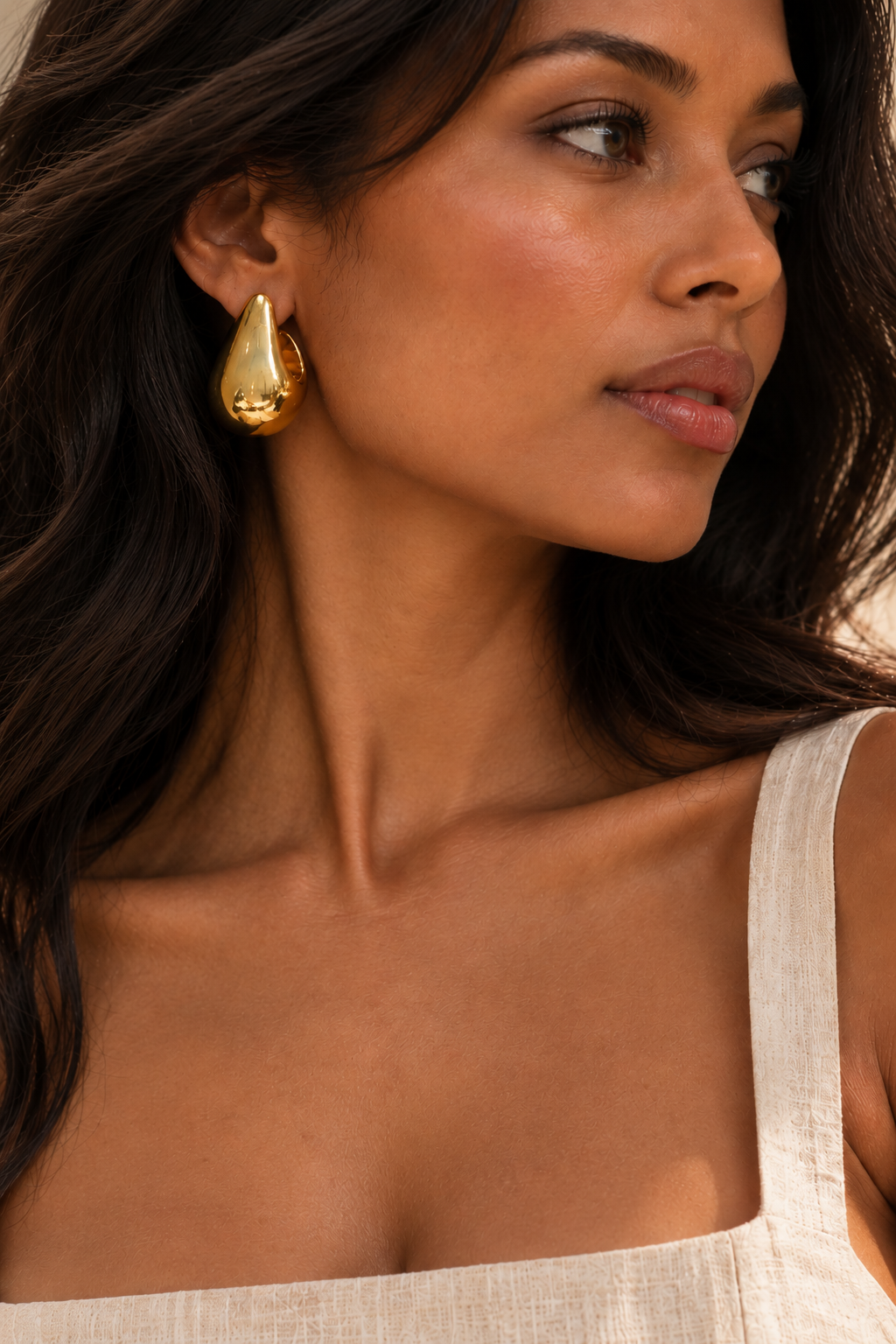 Large Sculpted Teardrop Earrings