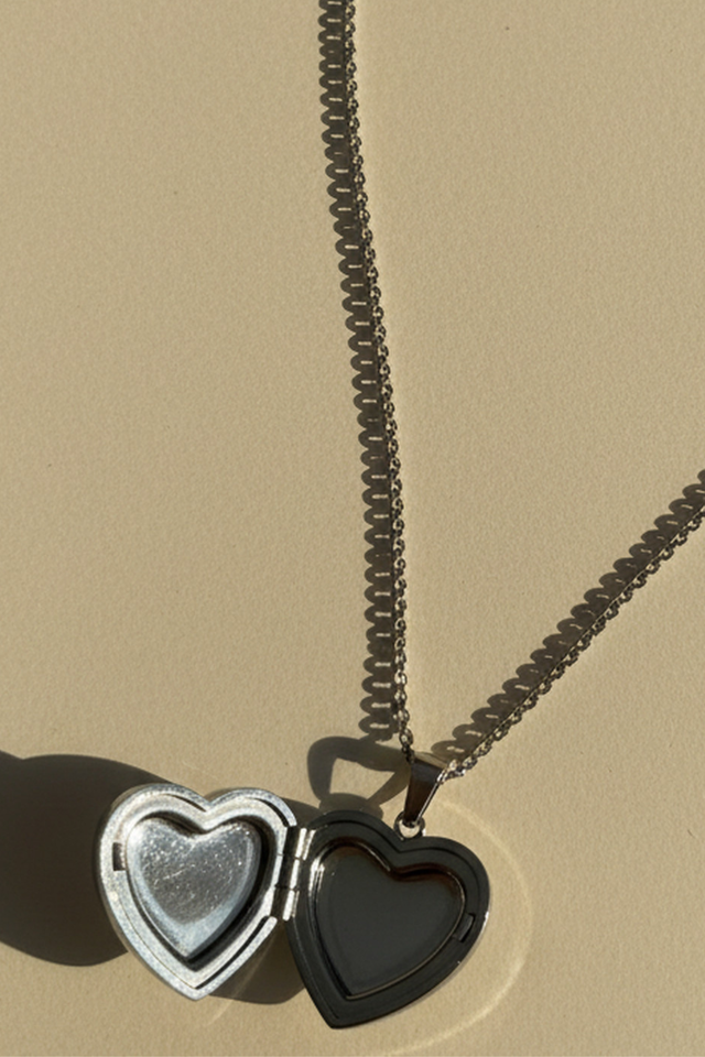 Heart Locket Necklace – Gold & Silver