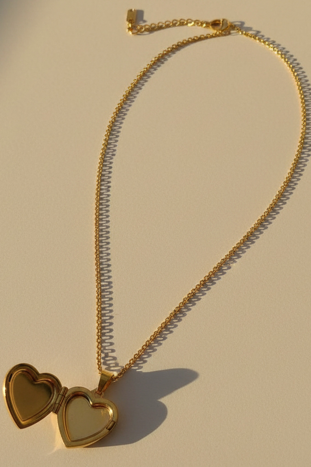 Heart Locket Necklace – Gold & Silver