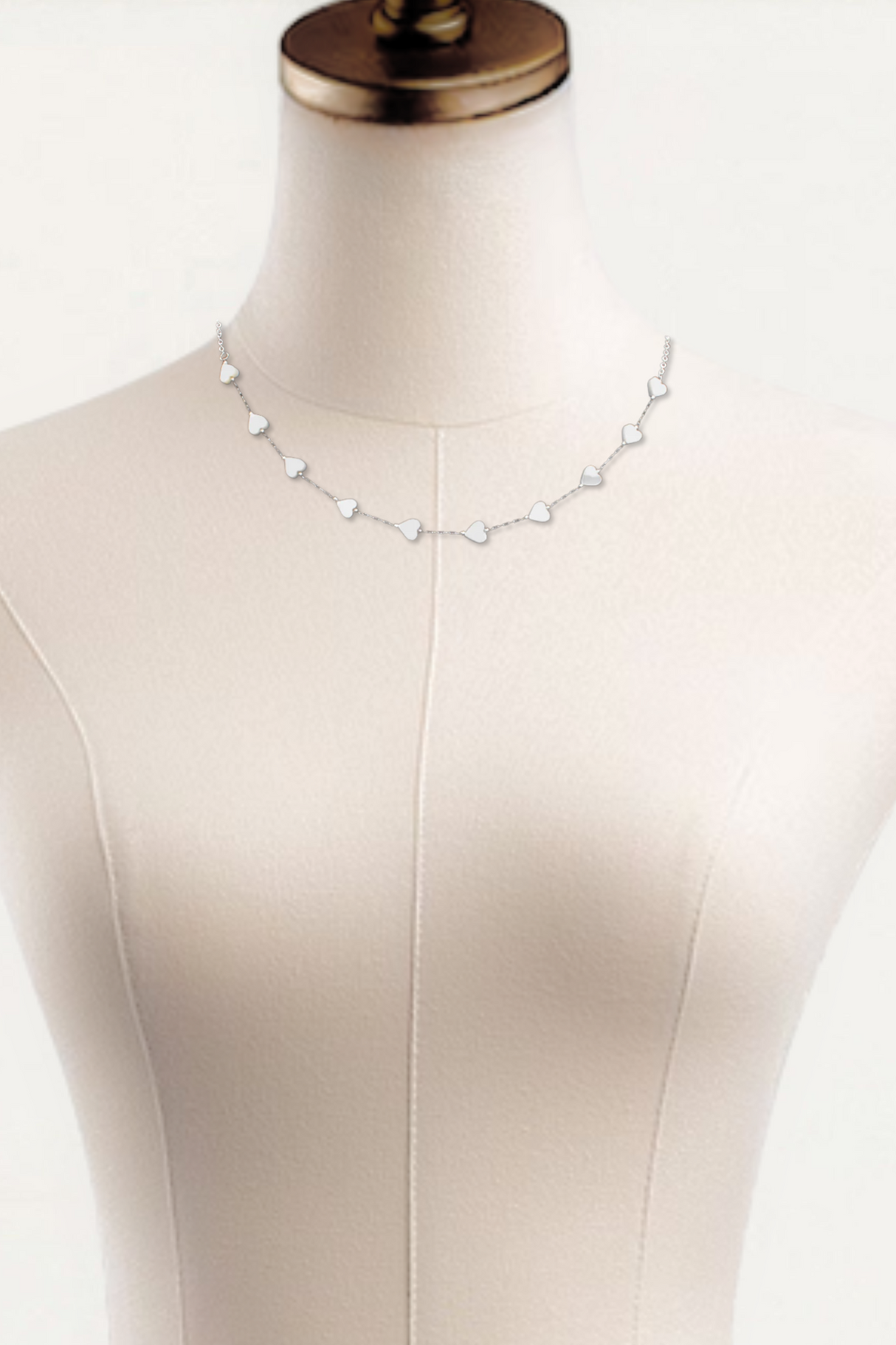 Heart Shell Stainless Steel Necklace Silver