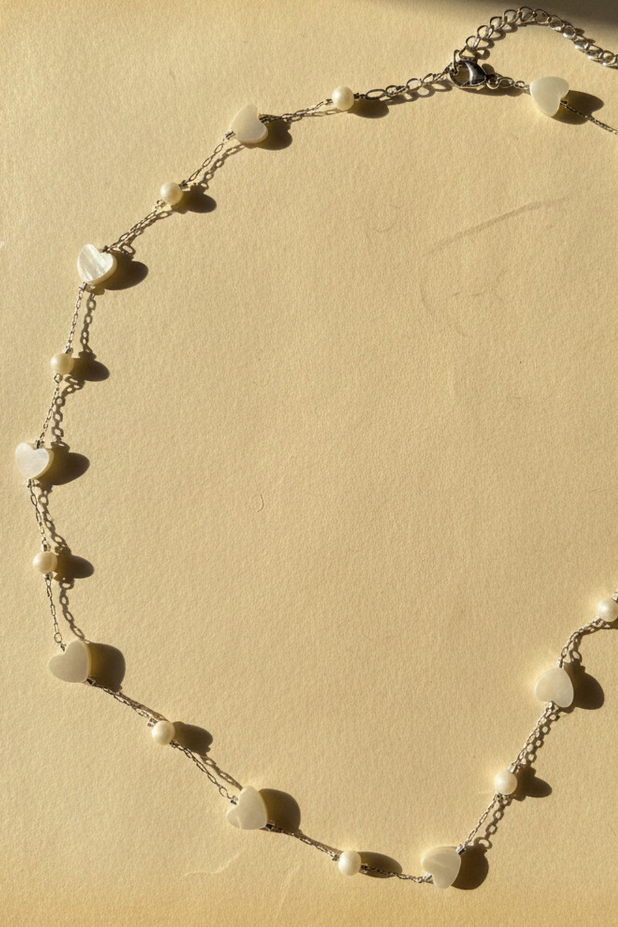 Collier Chaînette Cœurs & Perles