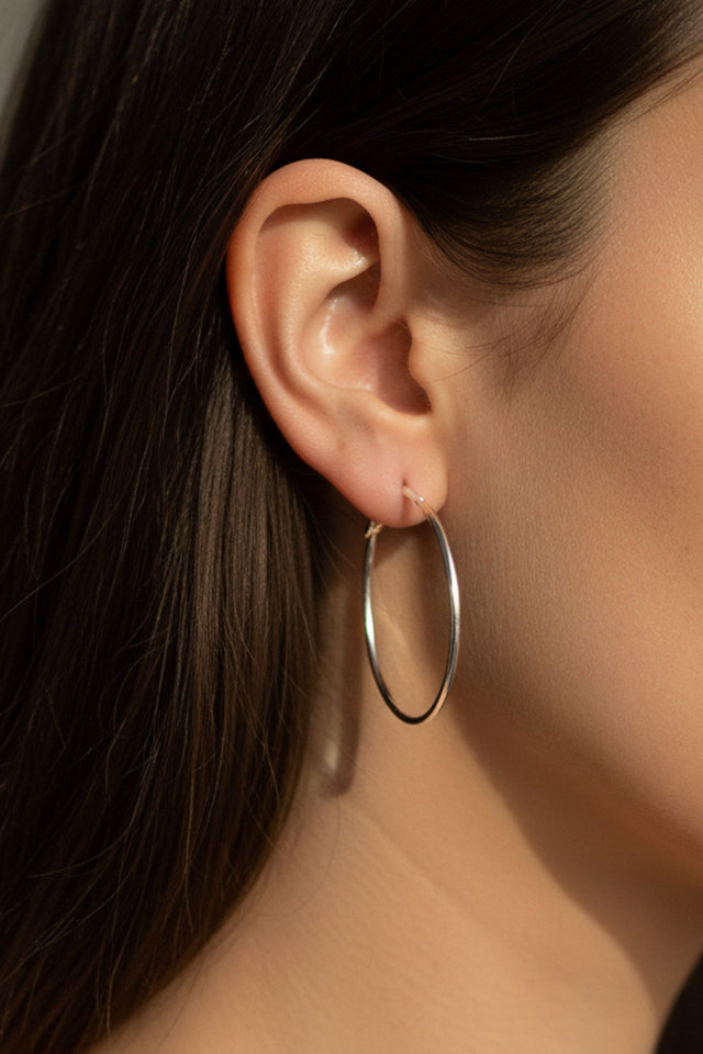 Créoles Classiques 60 MM - Or et Argent