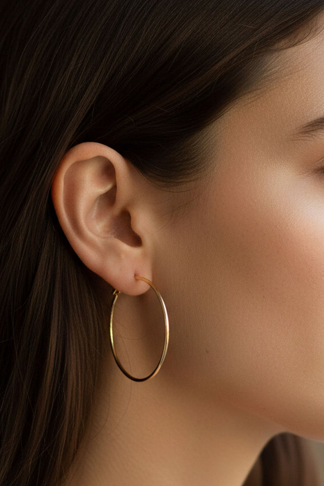 Créoles Classiques 60 MM - Or et Argent