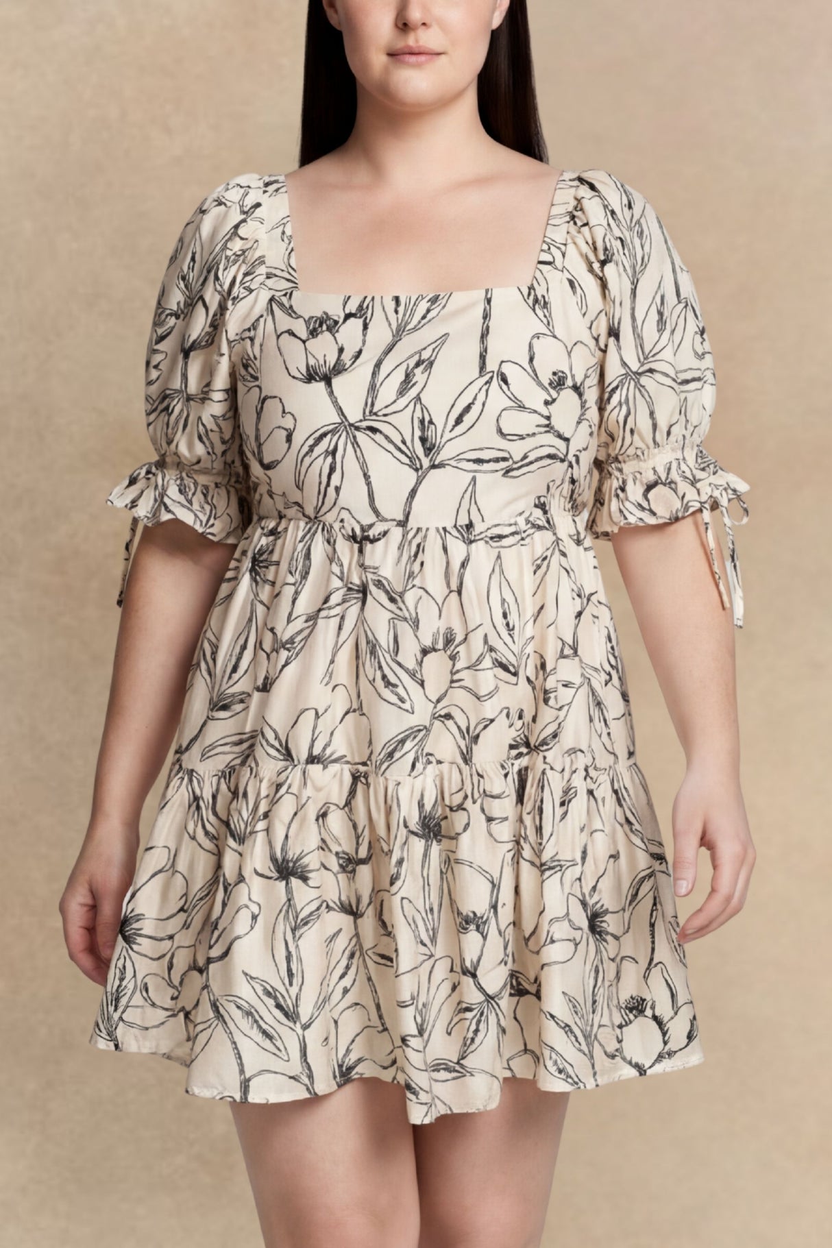 Hyacinthe Robe Mini Imprimé Floral Encolure Carrée