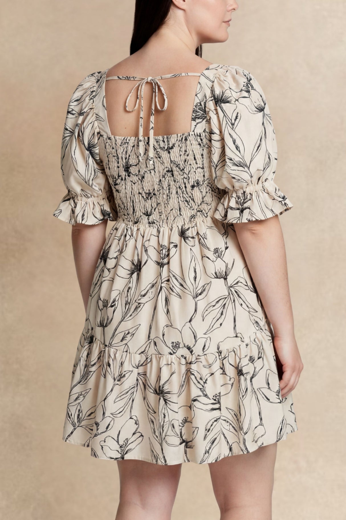 Hyacinthe Robe Mini Imprimé Floral Encolure Carrée