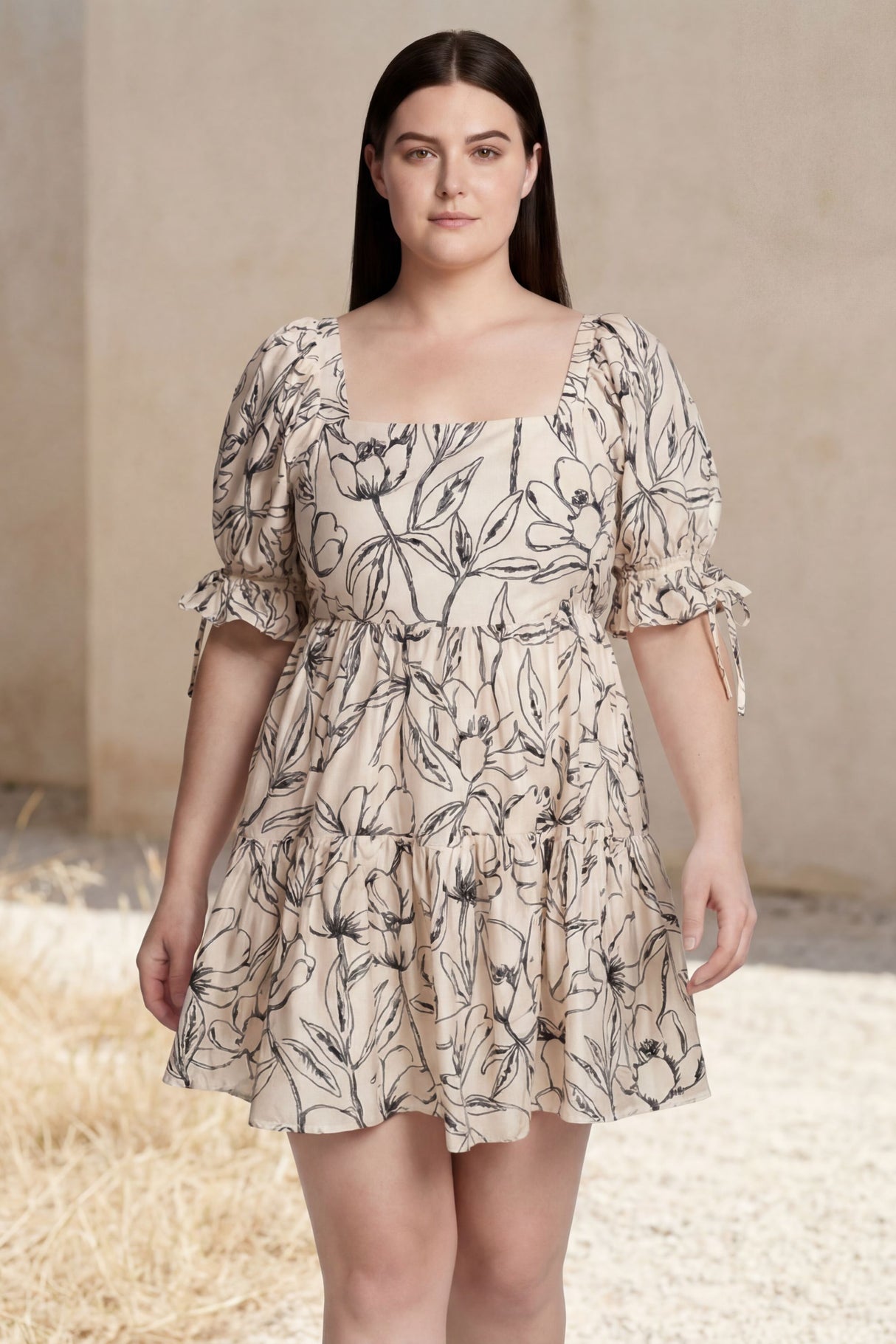 Hyacinthe Robe Mini Imprimé Floral Encolure Carrée