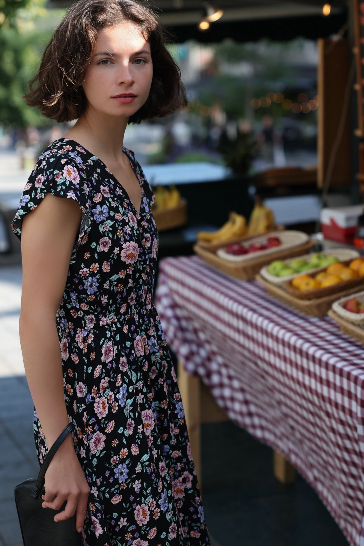 PRE-SALE | Michelle Floral Midi Dress V-Neck Cap Sleeves