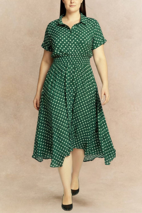 PRE-SALE | Jacqueline Polka Dot Midi Shirt Dress