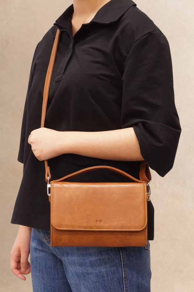 Janelle Crossbody Vegan Leather Wallet