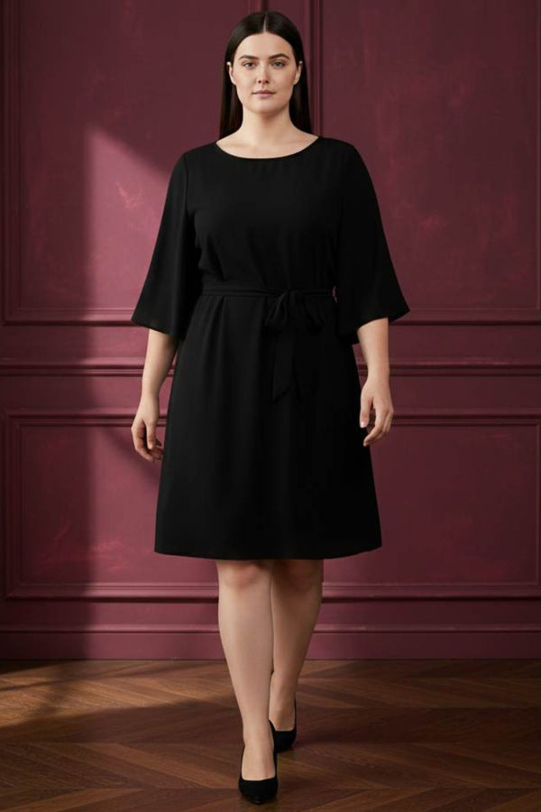 Robe unie Jennifer avec ceinture