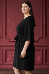 Robe unie Jennifer avec ceinture