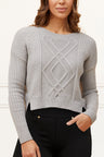 Bernadette Cable Knit Sweater Long Sleeves