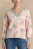 Kathleen Pull Motif Floral Rayé