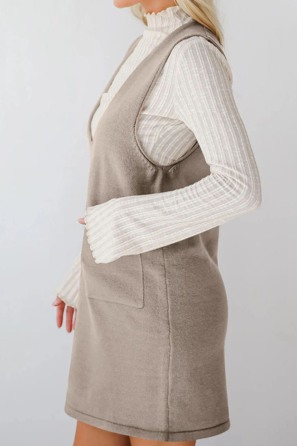 Kelly Robe en Tricot Sans Manches avec Poches
