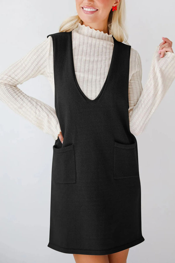 Kelly Robe en Tricot Sans Manches avec Poches