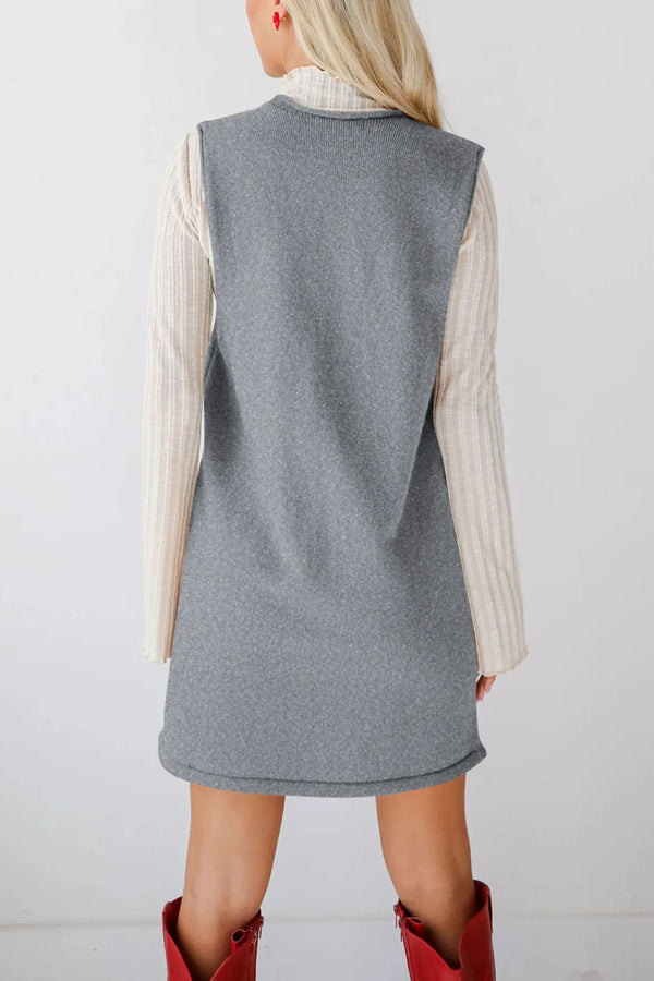 Kelly Robe en Tricot Sans Manches avec Poches