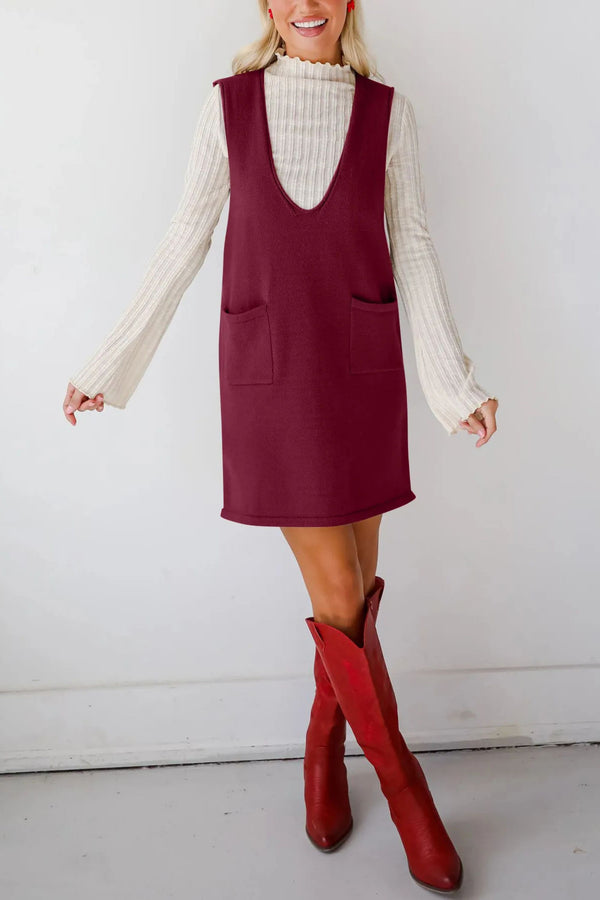 Kelly Robe en Tricot Sans Manches avec Poches