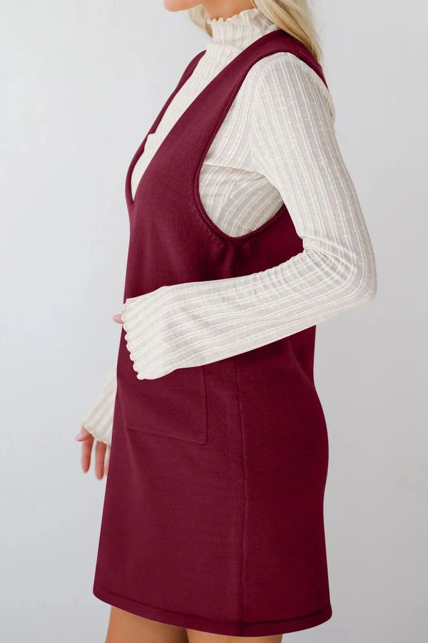 Kelly Robe en Tricot Sans Manches avec Poches