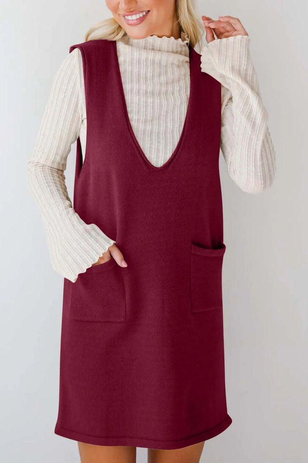 Kelly Robe en Tricot Sans Manches avec Poches