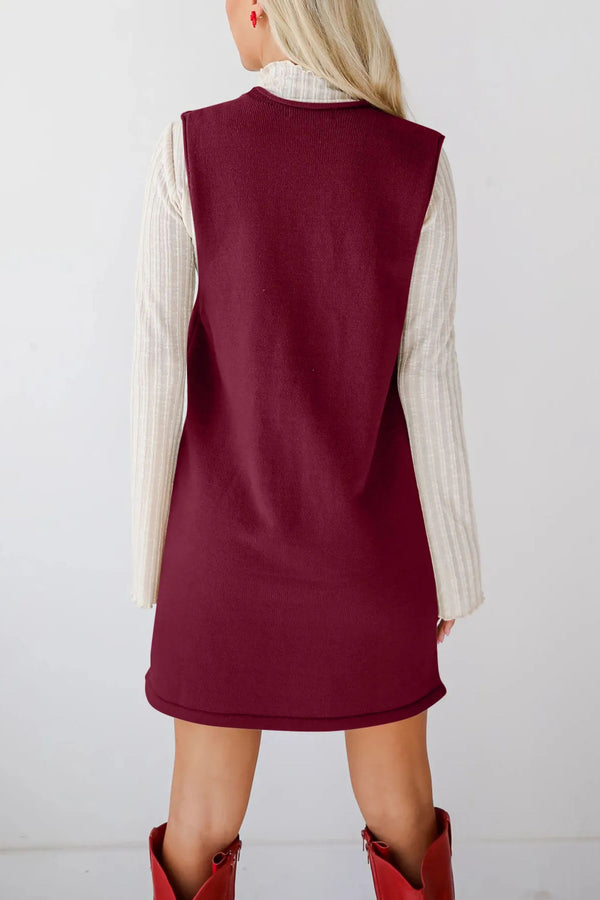 Kelly Robe en Tricot Sans Manches avec Poches