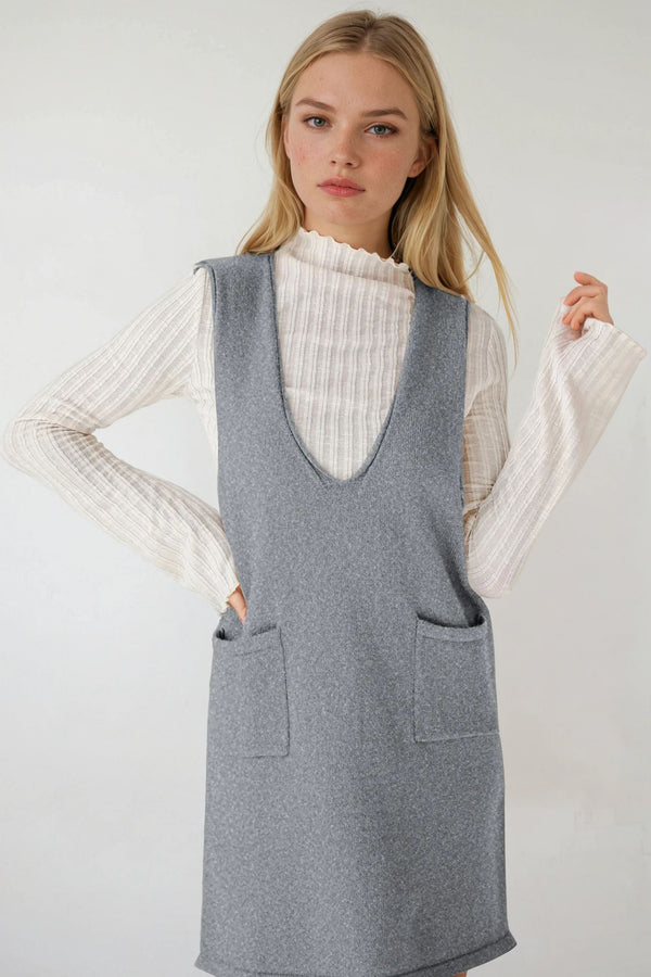 Kelly Robe en Tricot Sans Manches avec Poches