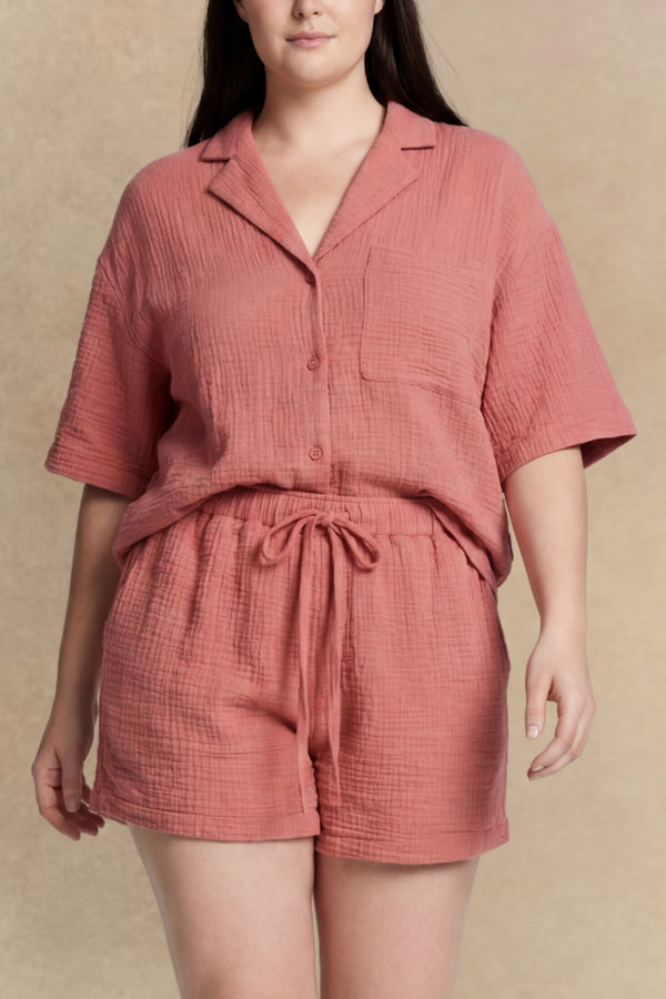 Kimberly Relaxed Button Up Shirt & Shorts Set