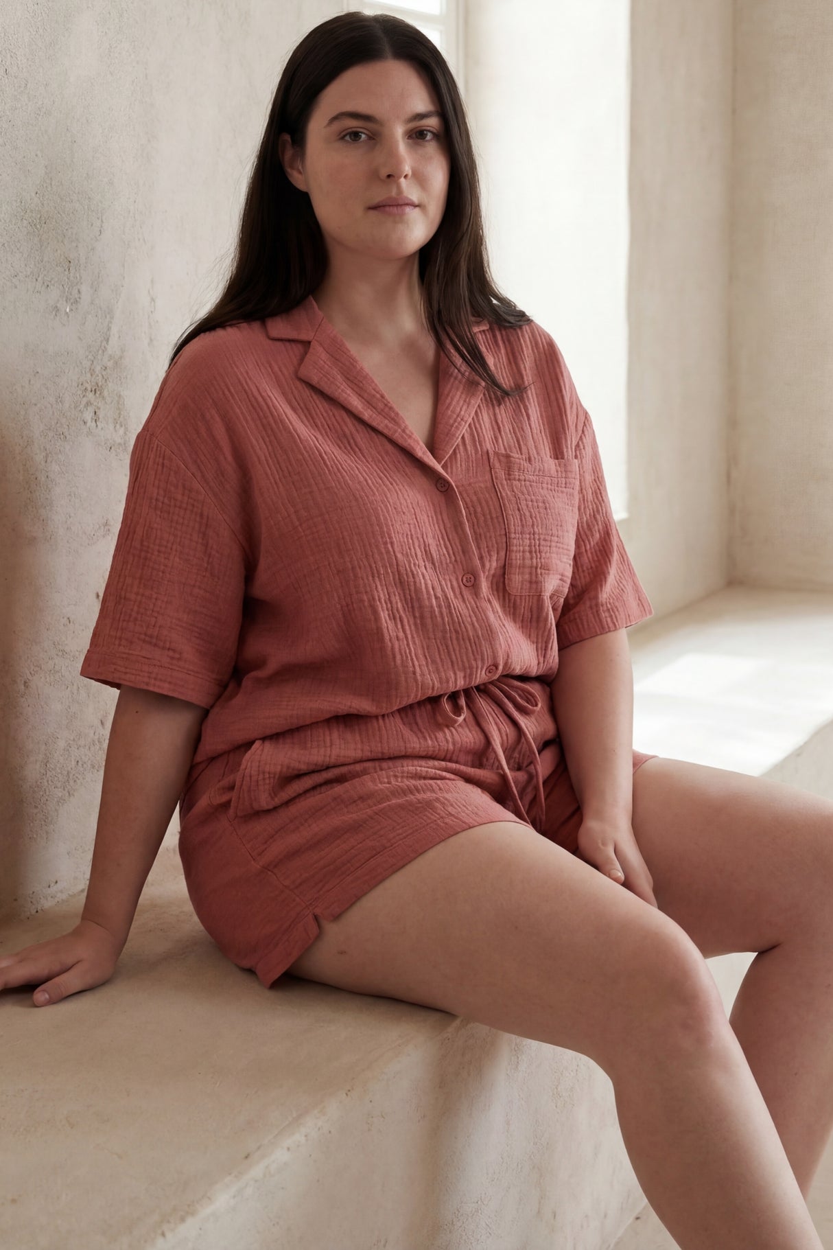 Kimberly Relaxed Button Up Shirt & Shorts Set