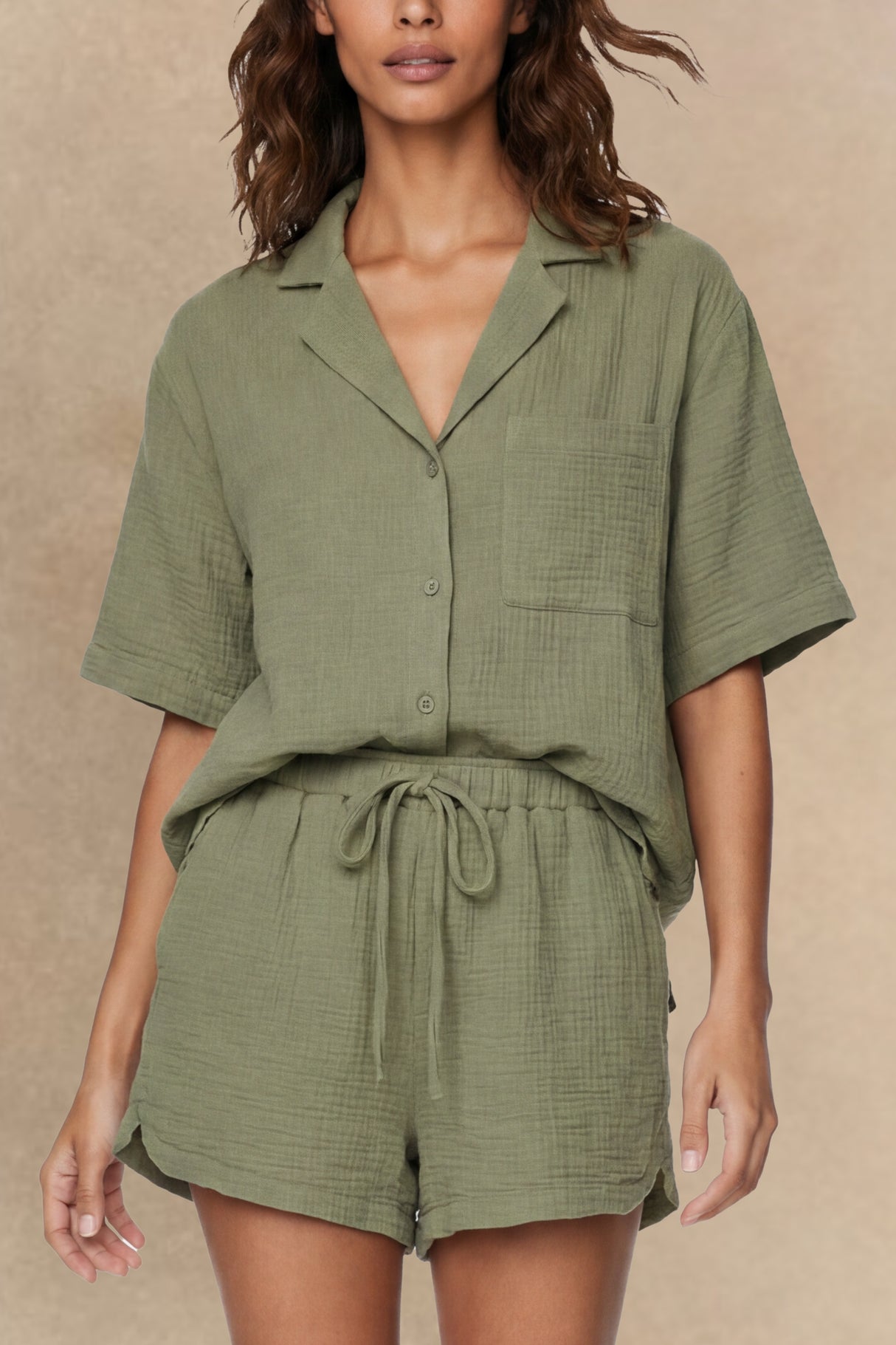 Kimberly Relaxed Button Up Shirt & Shorts Set