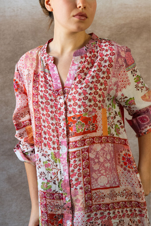 Lara Patchwork Shirt Dress